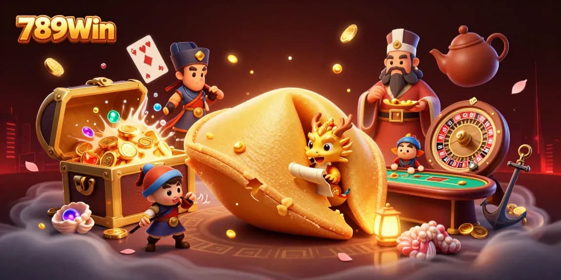 Experience the excitement of 789Win with a thrilling 3D casino illustration showcasing dynamic gaming elements.