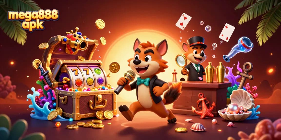 Play mega888 apk for a thrilling casino experience with vibrant characters and explosive treasures.