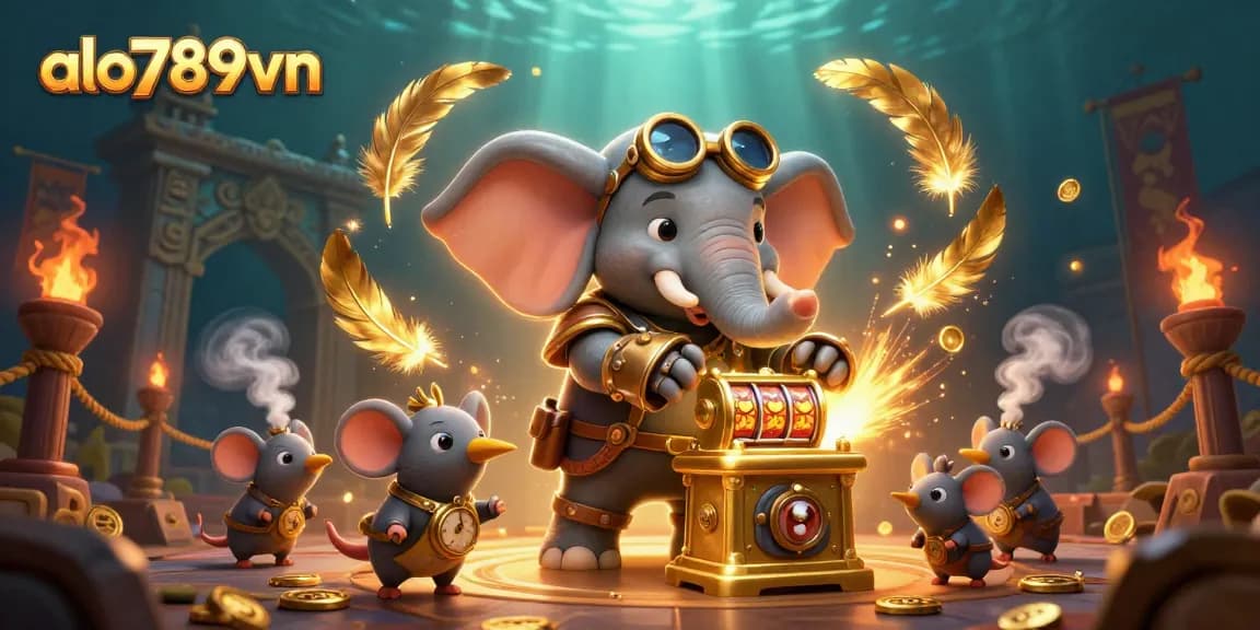Experience thrilling bets at alo789vn while engaging with a vibrant steampunk casino scene.