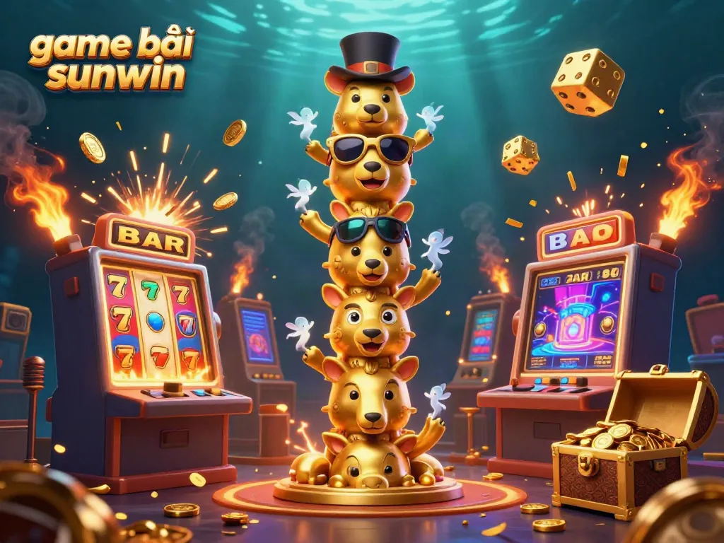 Experience exciting game bài sunwin with vibrant 3D elements showcasing jackpots and dynamic casino themes.
