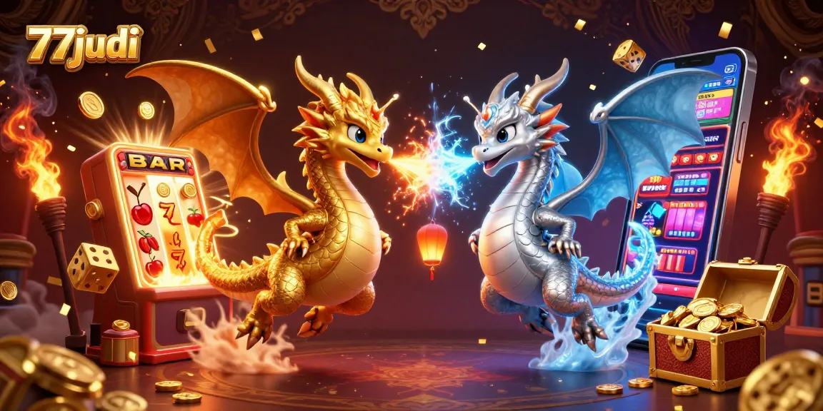 Experience thrilling gameplay at 77judi with dynamic dragons and vibrant slot machines.