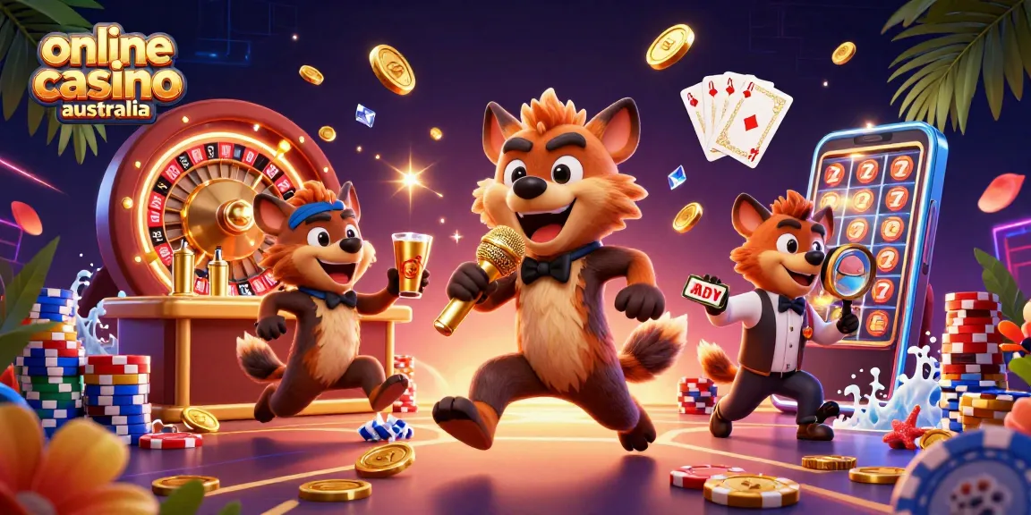 Experience the excitement of an online casino Australia with 3D hyenas at a comedy club.