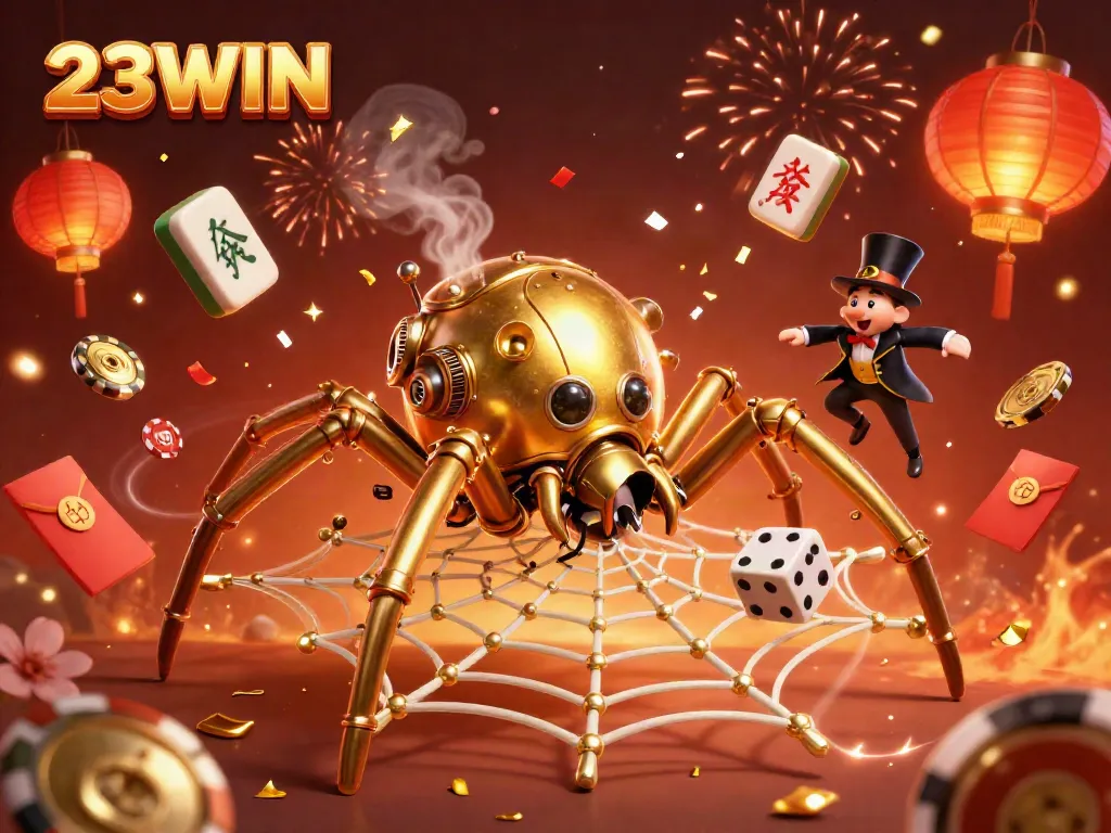 Engage in thrilling luck at 23WIN with steampunk themes and vibrant casino elements featuring a playful atmosphere.