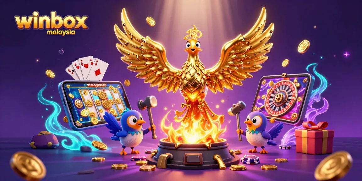 Experience the excitement of winbox malaysia with golden phoenix and casino elements sparking luck and joy.