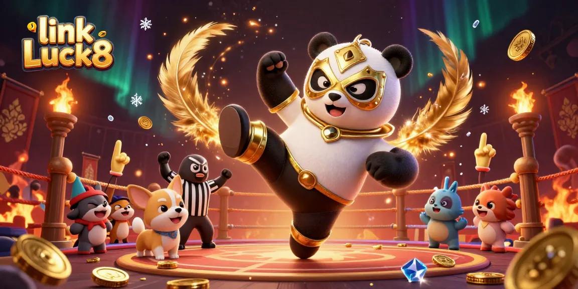 Experience the thrill of betting with link Luck8 in this vibrant online casino scene featuring animated characters.