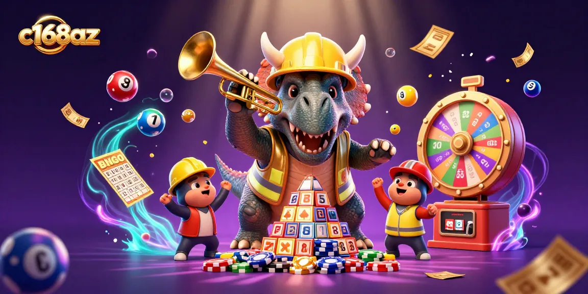 Experience exciting gameplay at c168az with dynamic lottery elements and vibrant creatures celebrating wins.