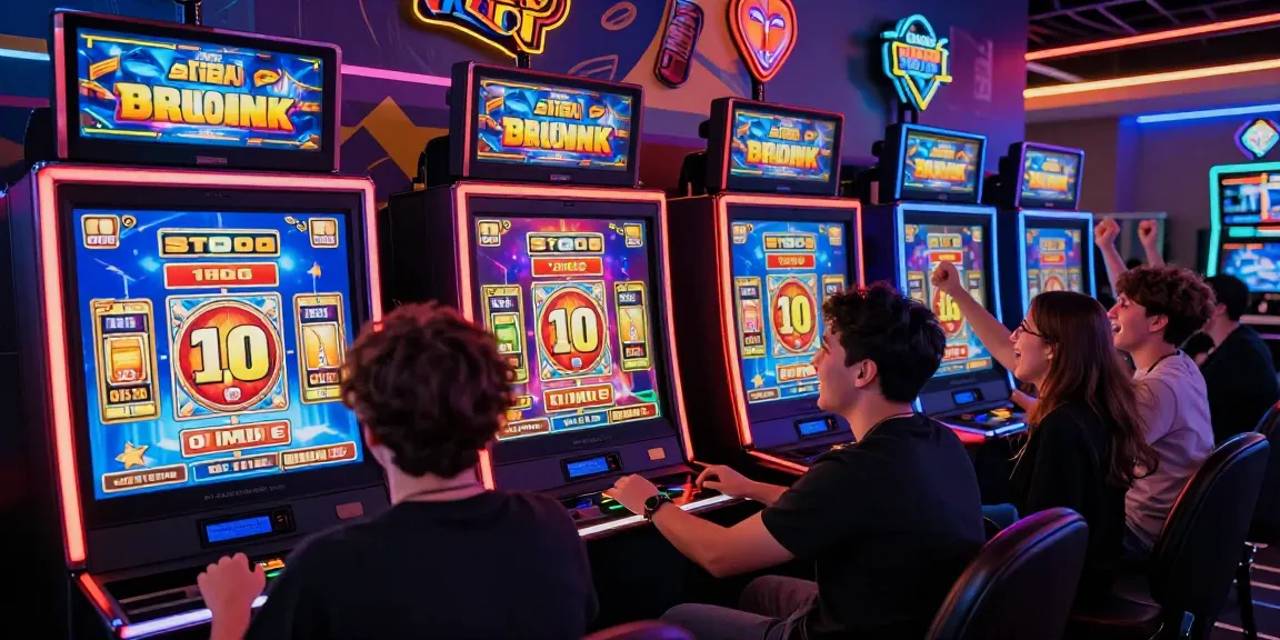 Players immersed in a vibrant online slot gacor game experience, celebrating big wins in a lively virtual casino atmosphere.